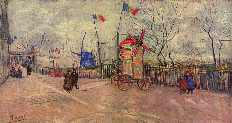 Vincent Van Gogh Strabenszene auf dem Montmartre oil painting picture